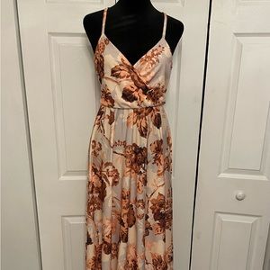 ASOS DESIGN Cami Plunge Neckline Tie Back Floral Maxi Dress US Size 4 NWOT